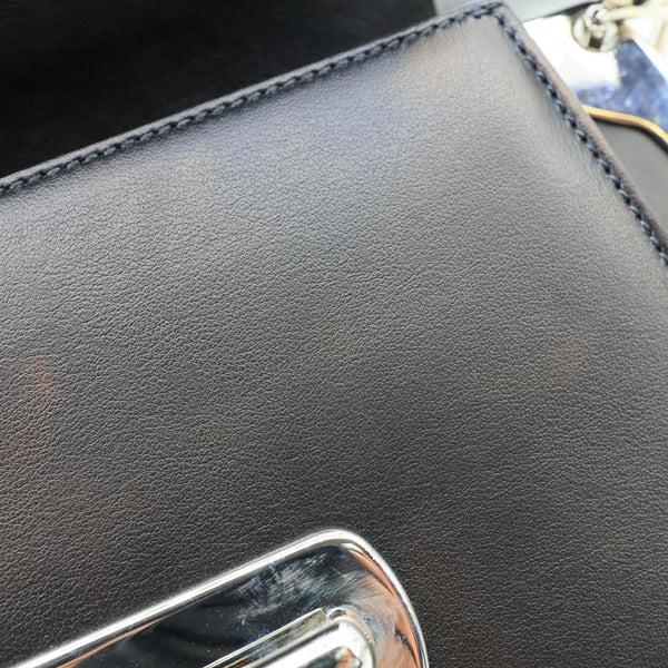 PRADA Sidonie Leather Crossbody Bag Black