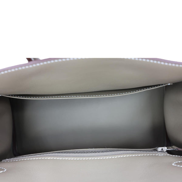 HERMES Birkin 25 Swift Calfskin Leather Tote Bag Etoupe