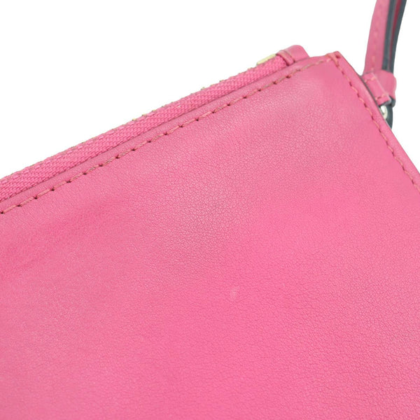 CHRISTIAN DIOR Diorissimo Medium Calfskin Leather Tote Bag Fuchsia