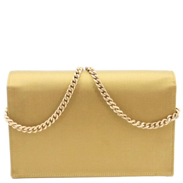 YVES SAINT LAURENT Kate Tassel Satin Chain Crossbody Bag Gold