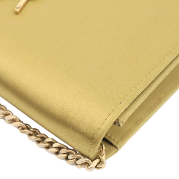 YVES SAINT LAURENT Kate Tassel Satin Chain Crossbody Bag Gold