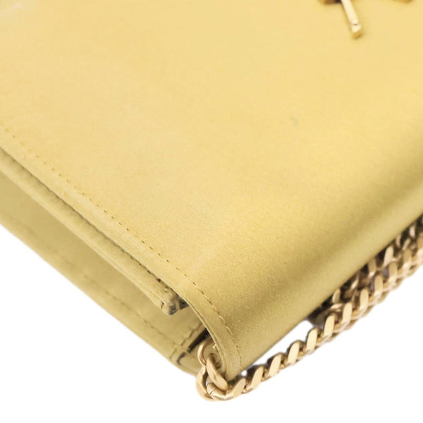 YVES SAINT LAURENT Kate Tassel Satin Chain Crossbody Bag Gold