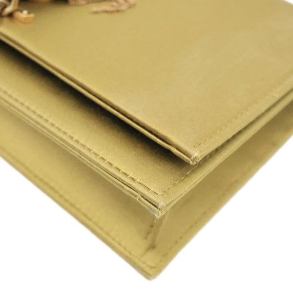 YVES SAINT LAURENT Kate Tassel Satin Chain Crossbody Bag Gold