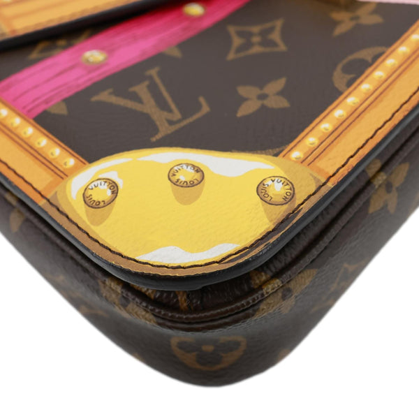 LOUIS VUITTON Summer Trunk Metis Pochette Monogram Canvas Crossbody Bag Brown