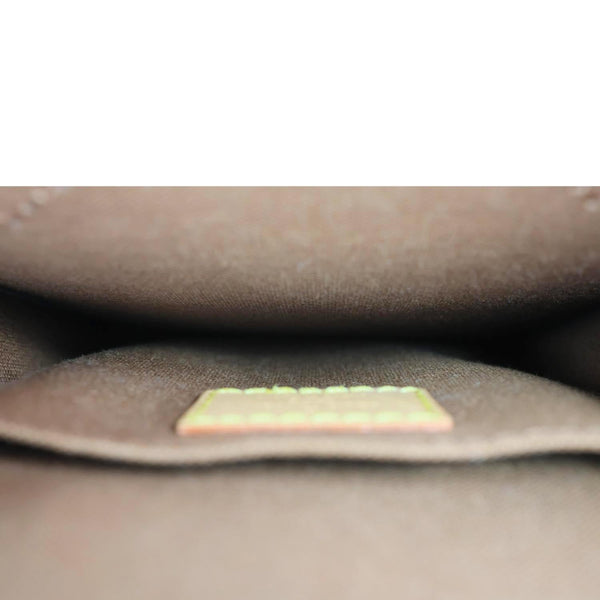 LOUIS VUITTON Petit Sac Plat Monogram Canvas Shoulder Bag Brown