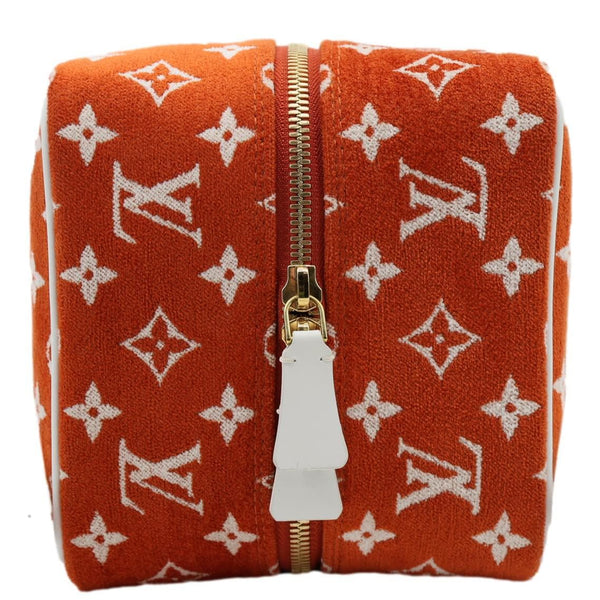 LOUIS VUITTON Match Square Monogram Jacquard Velvet Tote Bag Orange