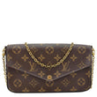 LOUIS VUITTON Felicie Pochette Monogram Canvas Crossbody Bag Brown