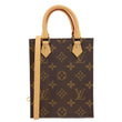 LOUIS VUITTON Petit Sac Plat Monogram Canvas Shoulder Bag Brown
