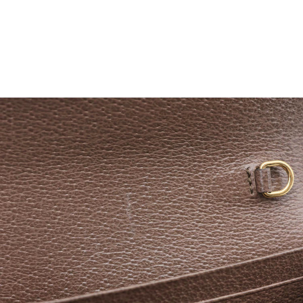 GUCCI Blondie Continental Dollar GG Supreme Canvas Chain Wallet Beige 725215