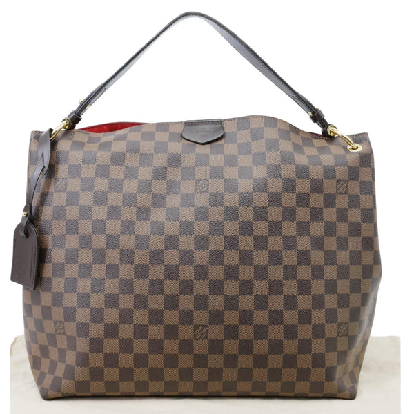LOUIS VUITTON Graceful MM Damier Ebene Hobo Bag Brown