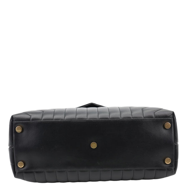 YVES SAINT LAURENT Loulou Large Quilted Leather Crossbody Bag Black