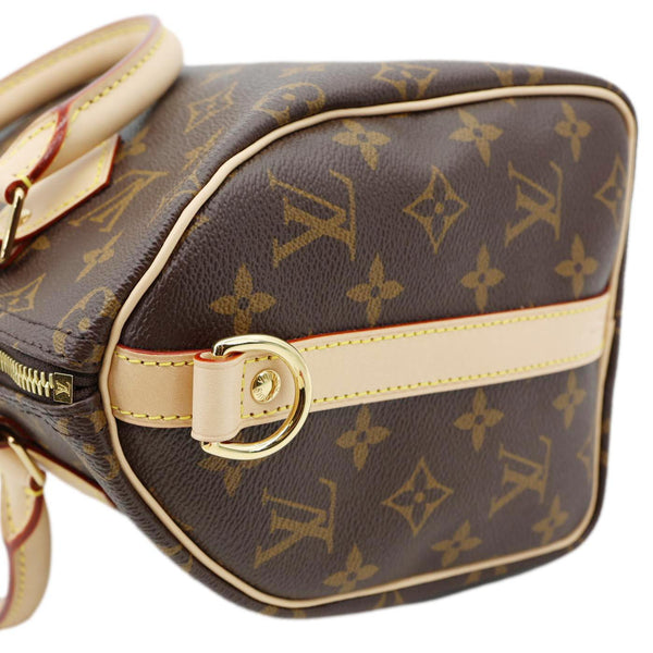 LOUIS VUITTON Speedy 25 Bandouliere Monogram Canvas Satchel Bag Brown