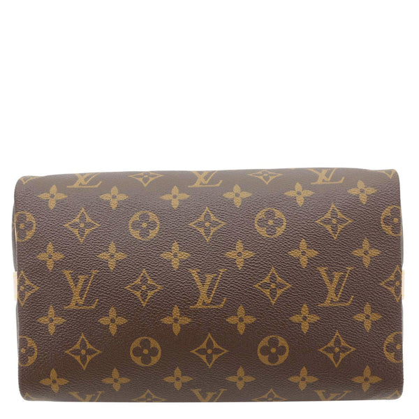 LOUIS VUITTON Speedy 25 Bandouliere Monogram Canvas Satchel Bag Brown