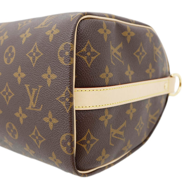 LOUIS VUITTON Speedy 25 Bandouliere Monogram Canvas Satchel Bag Brown