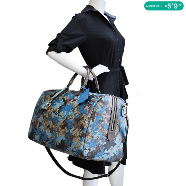 Gucci GG Marbled Large Duffle Bag Blue