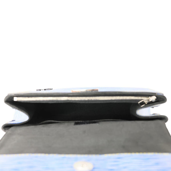 LOUIS VUITTON Cluny BB Epi Leather Top Handle Crossbody Bag Blue