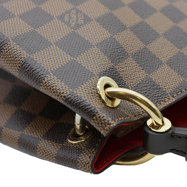 LOUIS VUITTON Graceful MM Damier Ebene Hobo Bag Brown