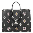 LOUIS VUITTON Onthego GM Wild At Heart Monogram Giant Canvas Tote Bag Black