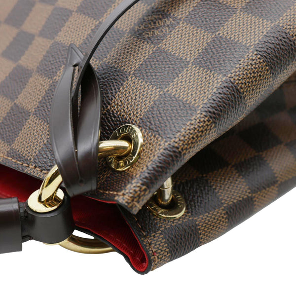 LOUIS VUITTON Graceful MM Damier Ebene Hobo Bag Brown