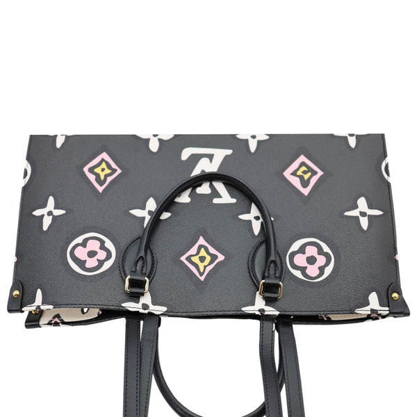 LOUIS VUITTON Onthego GM Wild At Heart Monogram Giant Canvas Tote Bag Black