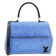 LOUIS VUITTON Cluny BB Epi Leather Top Handle Crossbody Bag Blue