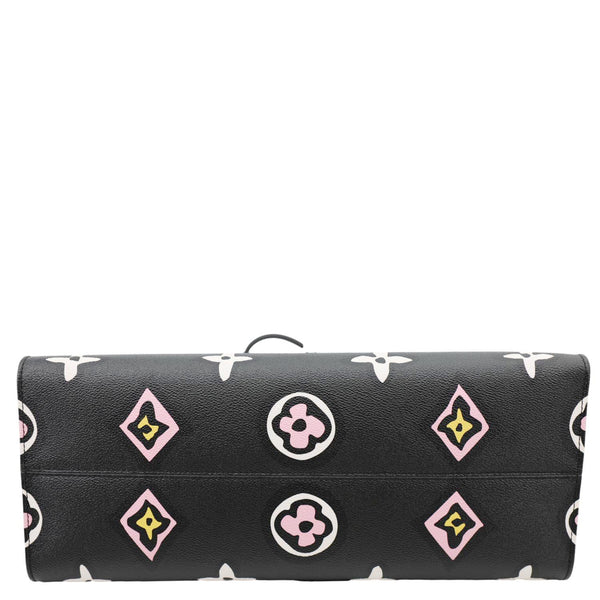 LOUIS VUITTON Onthego GM Wild At Heart Monogram Giant Canvas Tote Bag Black