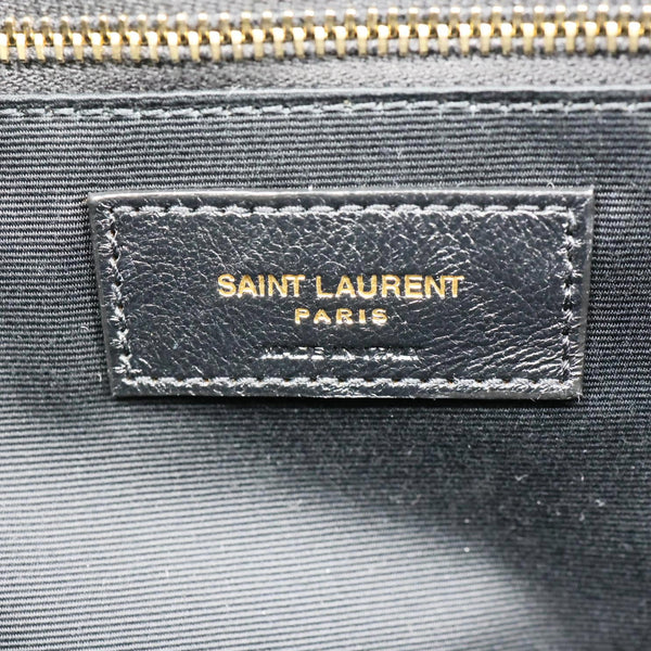 YVES SAINT LAURENT Loulou Large Quilted Leather Crossbody Bag Black