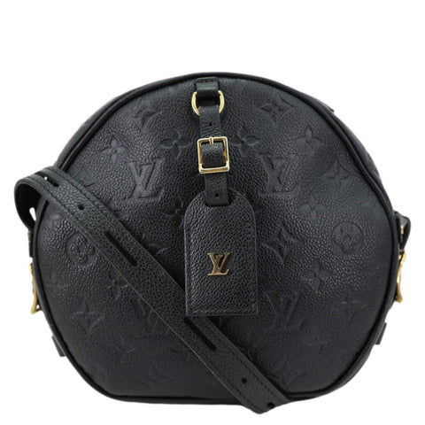 LOUIS VUITTON Boite Chapeau Souple MM Monogram Empreinte Shoulder Bag Black