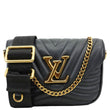 LOUIS VUITTON New Wave Multi Pochette Leather Chain Shoulder Bag Black