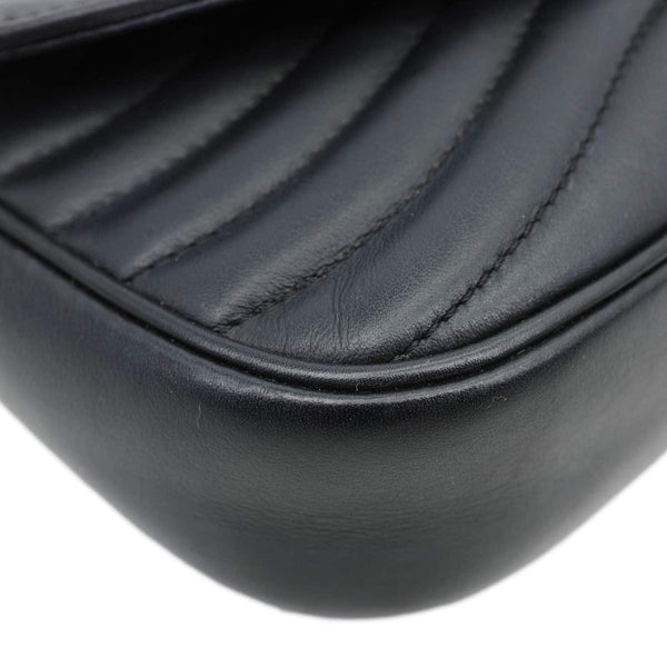 LOUIS VUITTON New Wave Multi Pochette Leather Chain Shoulder Bag Black