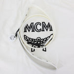 MCM Pet Collar Visetos Canvas Leash White