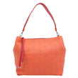 MCM Klara Embossed Visetos Leather Hobo Bag Orange