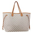 LOUIS VUITTON Neverfull GM Damier Azur Tote Shoulder Bag White