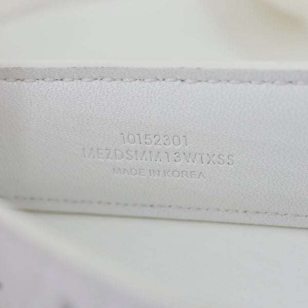 MCM Pet Collar Visetos Canvas Leash White