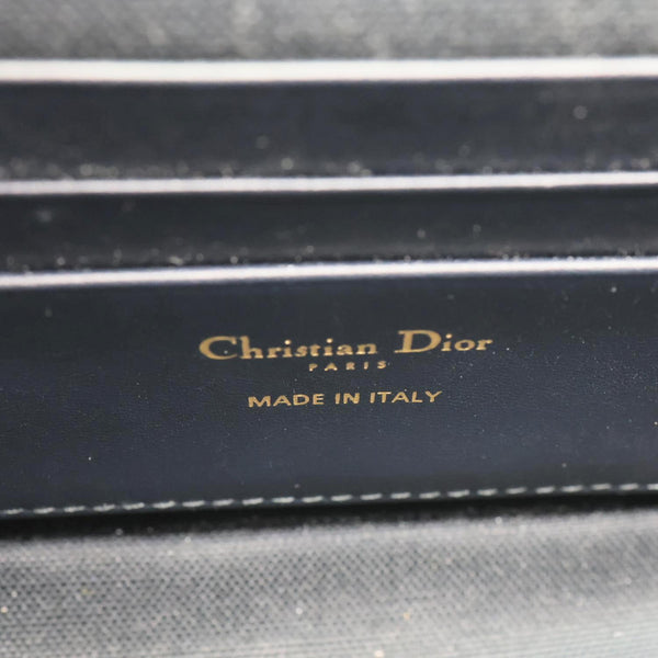 CHRISTIAN DIOR Miss Maddy Flap Mini Oblique Canvas Crossbody Bag  Navy Blue