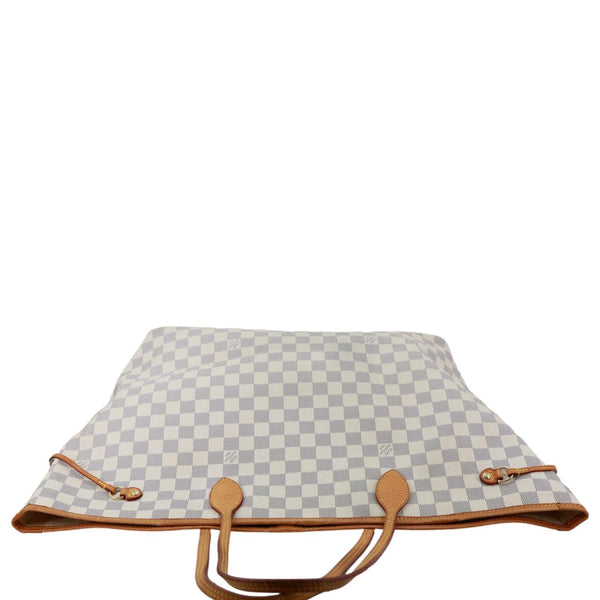 LOUIS VUITTON Neverfull GM Damier Azur Tote Shoulder Bag White