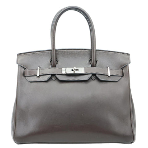 HERMES Birkin 30 Leather Leather Satchel Bag Brown