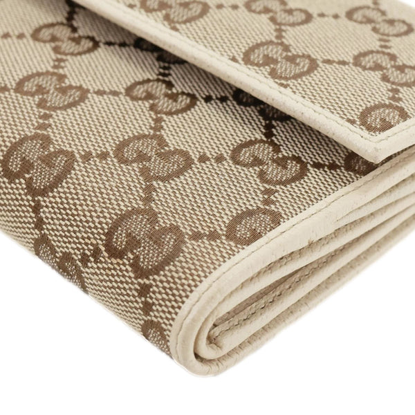 GUCCI Abbey D Ring GG Supreme Canvas Compact Wallet 141415