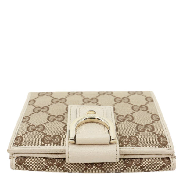 GUCCI Abbey D Ring GG Supreme Canvas Compact Wallet 141415