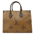 LOUIS VUITTON Onthego MM Giant Monogram Reverse Canvas Tote Bag Brown