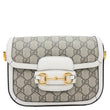 GUCCI Horsebit 1955 GG Supreme Canvas Shoulder Bag Beige 658574