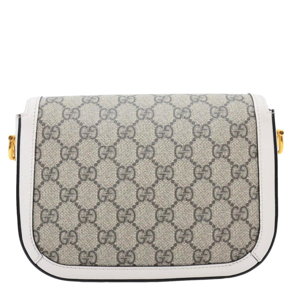 GUCCI Horsebit 1955 GG Supreme Canvas Shoulder Bag Beige 658574