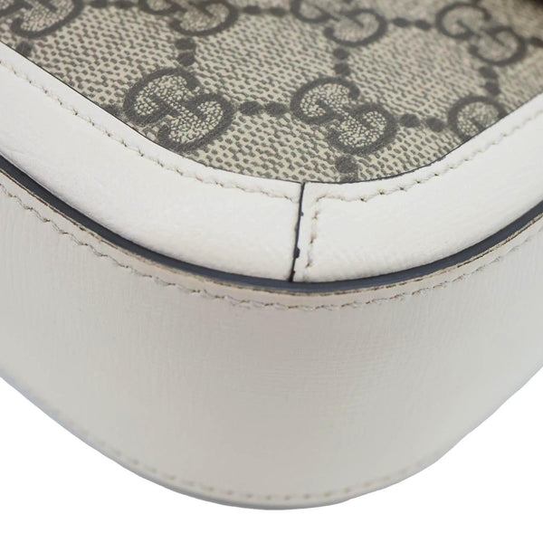 GUCCI Horsebit 1955 GG Supreme Canvas Shoulder Bag Beige 658574