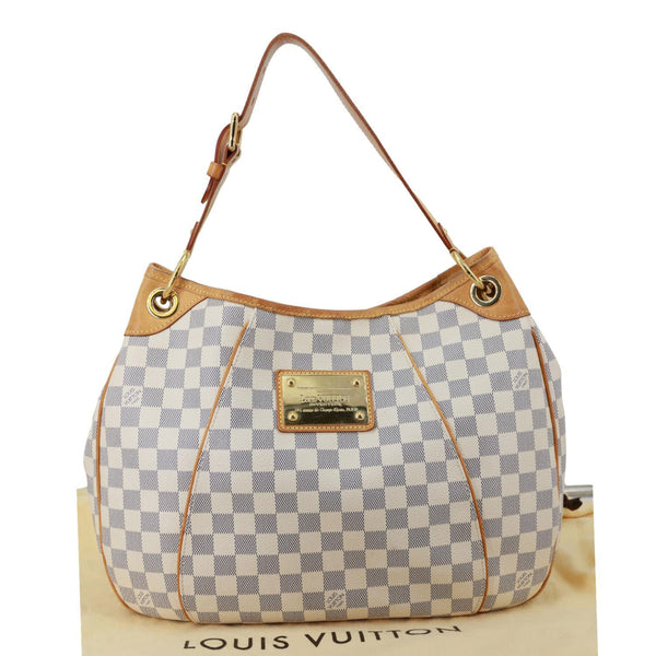 LOUIS VUITTON Galliera PM Damier Azur Hobo Bag White