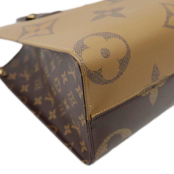 LOUIS VUITTON Onthego MM Giant Monogram Reverse Canvas Tote Bag Brown