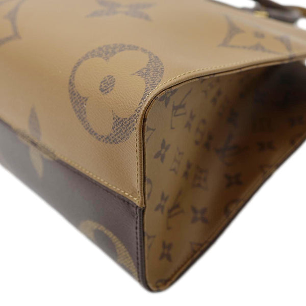 LOUIS VUITTON Onthego MM Giant Monogram Reverse Canvas Tote Bag Brown