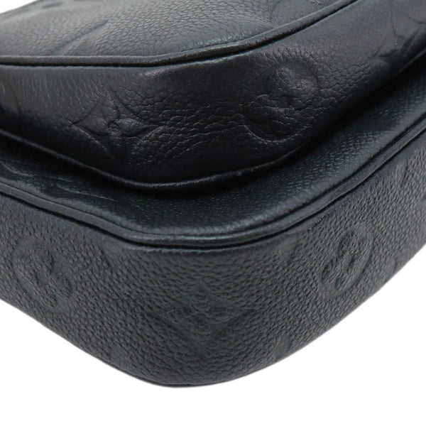 LOUIS VUITTON Multi Pochette Accessoires Monogram Empreinte Leather Crossbody Bag Black