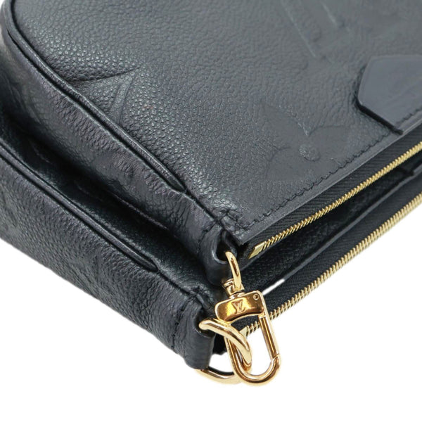 LOUIS VUITTON Multi Pochette Accessoires Monogram Empreinte Leather Crossbody Bag Black