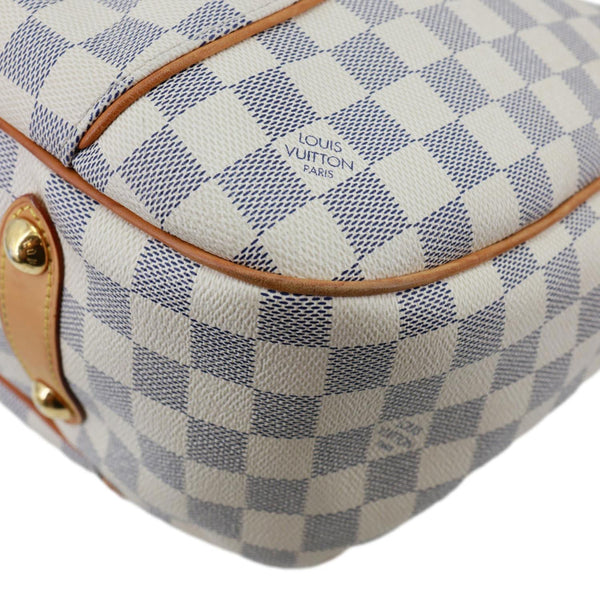 LOUIS VUITTON Galliera PM Damier Azur Hobo Bag White
