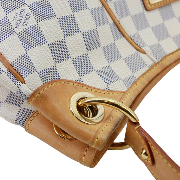 LOUIS VUITTON Galliera PM Damier Azur Hobo Bag White